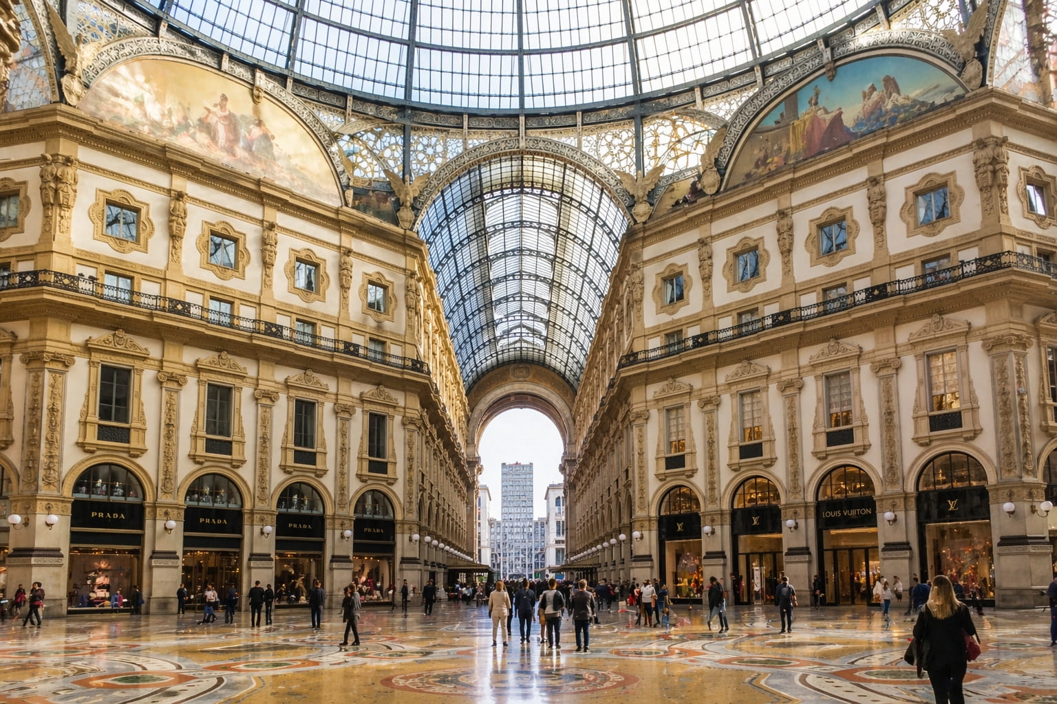 galeriile Vittorio Emanuele II interior elegant Milano